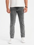 Pánske klasické sprané džínsy REGULAR FIT - sivé V4 OM-PADP-0217
