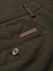 Vyriškos REGULAR FIT plonos tekstūros chino kelnės - tamsiai žalios V4 OM-PACP-0184