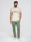 Men's sweatpants with unlined leg - green V3 OM-PABS-0206