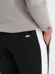 Pantaloni de trening bărbătești din tricot structurat - grafit V5 OM-PASK-0211