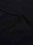 vyriška V formos iškirptė SLIM FIT su elastanu ir spauda - juoda V1 OM-LSBC-0123