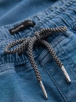 Men's denim shorts with rolled up leg - light blue V1 OM-SRDS-0161