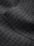 Men's checkered blazer with wool - graphite V2 OM-BLZB-0117