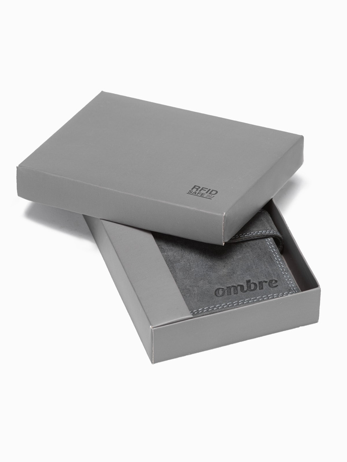 Pánska kožená peňaženka - čierna A091