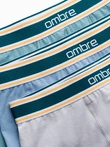 Classic fit men's boxer shorts with decorative elastic waistband - 3-pack mix OM-UNBO-0110