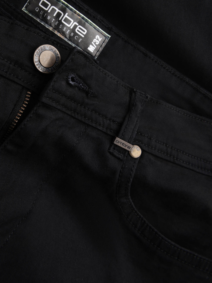 Men's tailored chino pants - black V1 OM-PACP-0151