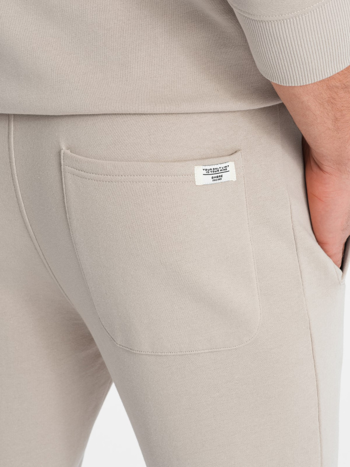 Set trening bărbătesc top kangaroo + pantaloni - cenușă V1 Z80