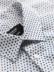 Vyriški SLIM FIT marškiniai su smulkiu raštu - balti V2 OM-SHCS-0140