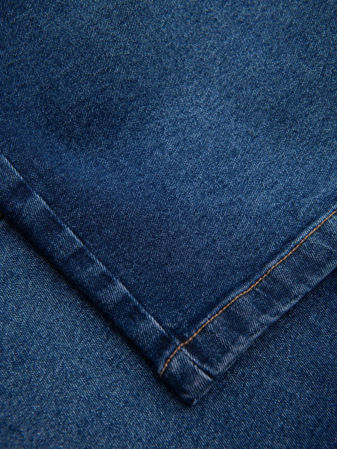 Pánské džínové šortky klasického střihu - tmavě modré V3 OM-SRDS-0171