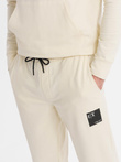Men's sweatshirt set hoodie + sweatpants - cream V2 Z107