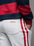 Pantaloni de trening bărbătești din tricot structurat - grafit V5 OM-PASK-0211