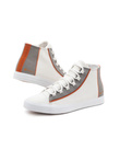 Men's sneakers shoes with contrasting elements - white V1 OM-FOTH-0140