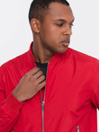 Men's bomber jacket seamed - red V14 OM-JANP-0115