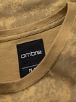 Men's patterned cotton short-sleeved T-shirt - olive V3 OM-TSFP-0223