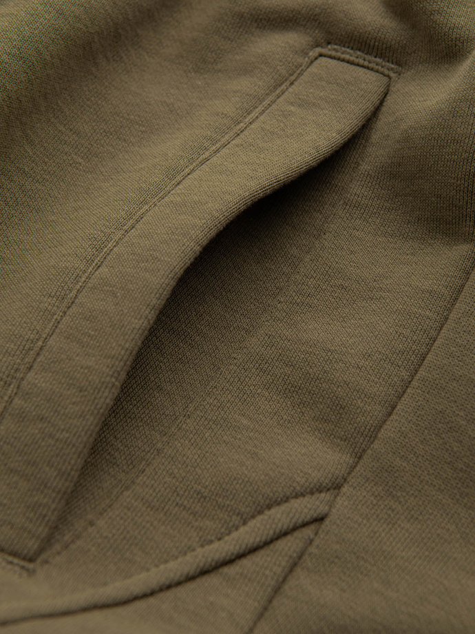 Pantaloni de trening jogger din bumbac pentru bărbați BASIC - olive V2 OM-PABS-0174