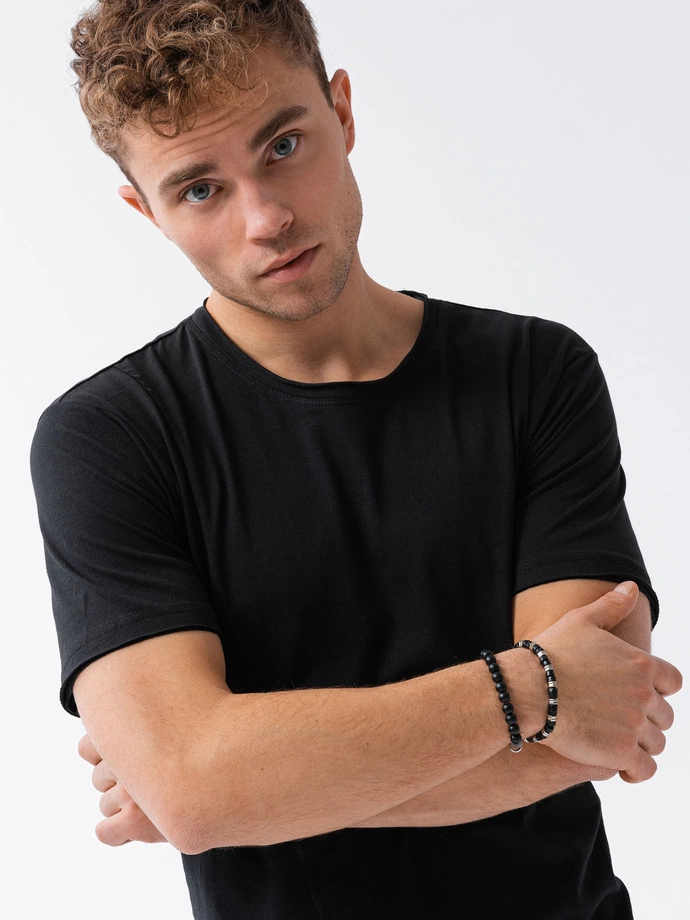 Men's plain t-shirt - black S1378