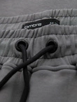 Men's sweatpants with straight leg and rubber details - grey V3 OM-PASK-0281
