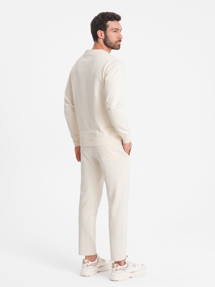 Men's sweatshirt + pants set - cream V11 Z78