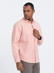 Men's REGULAR FIT shirt with pocket - pink V5 OM-SHCS-0148