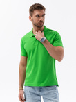 Tricou polo bărbătesc din tricot piqué - verde V25 S1374