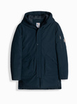 Men's long seasonal outdoor style jacket - navy blue V2 OM-JALJ-0202