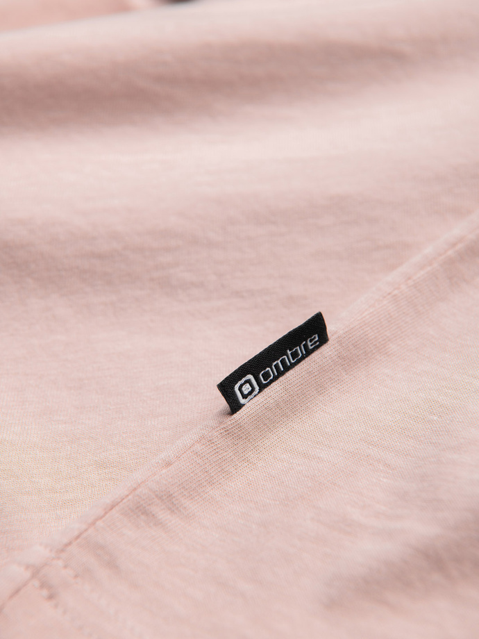 Men's printed cotton t-shirt California - pink V2 OM-TSPT-0128