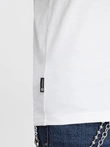 Men's V-NECK T-shirt with elastane - white V1 OM-TSCT-0106