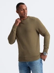 BASIC men's cotton non-stretch sweatshirt - olive V2 OM-SSBN-0159