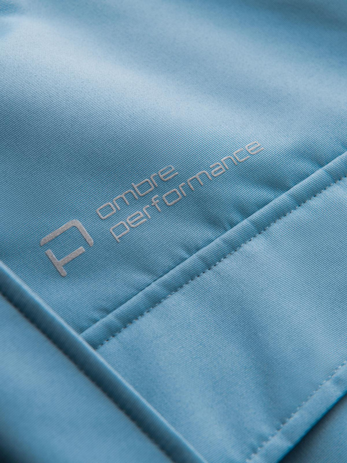 Pánská zateplená dlouhá bunda s reflexními prvky - modrá V4 OM-JALJ-0169