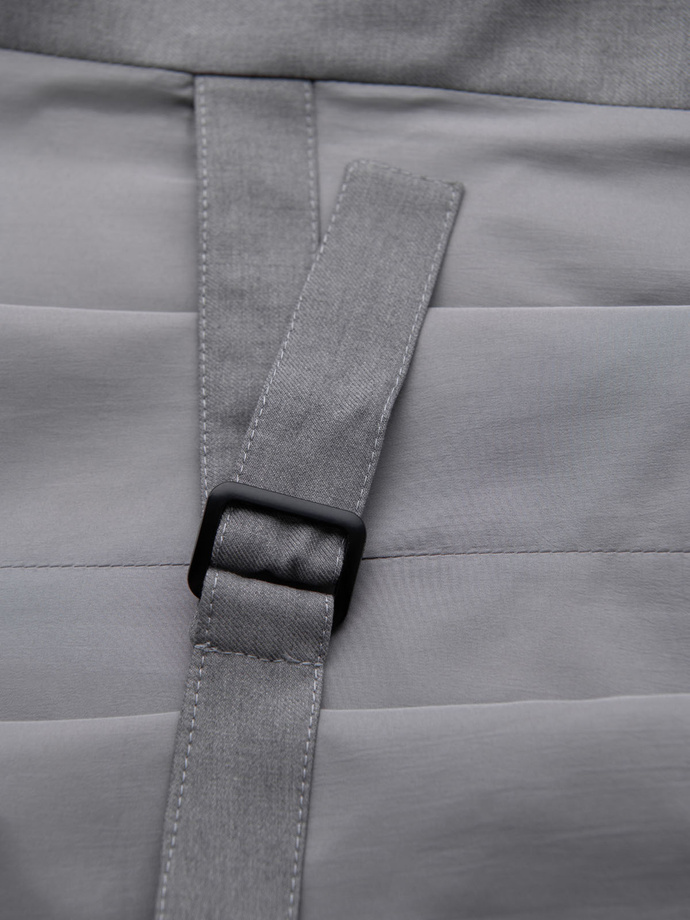 Costum bărbătesc fără revere - gri V3 OM-BLZV-0112