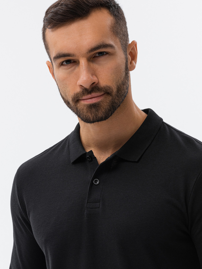 Bluza cu maneca lunga simpla barbati - negru L132