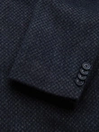 Unzipped men's wool coat - navy blue V1 OM-COWC-0121
