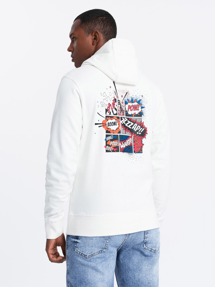 Hanorac cu gluga barbati - ecru B1357