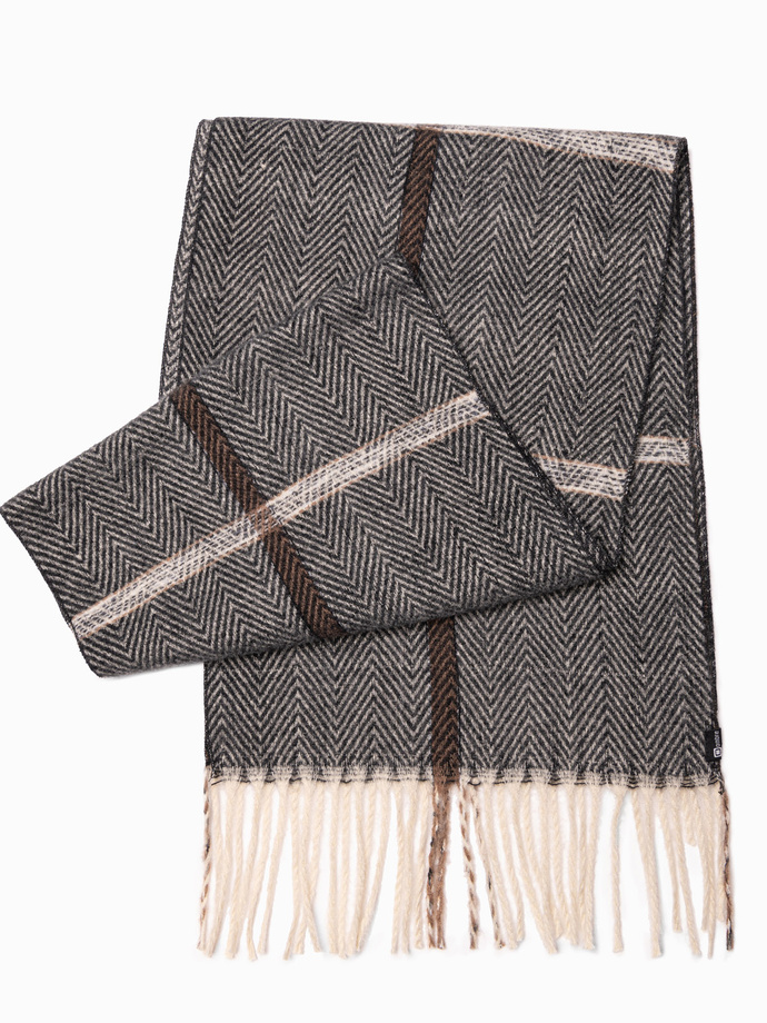 Men's scarf - brown/cream A408