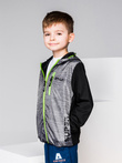 Boy's hoodie with zipper - dark grey KB008
