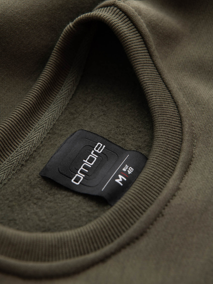 Klasická pánska mikina s nápisom - tmavosivá V2 OM-SSPS-0181