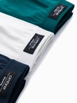 BASIC men's single color matching boxer shorts with elastane - 3 pack mix OM-UNBB-0106