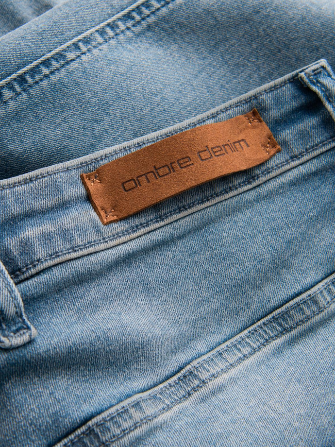 Pánske klasické sprané džínsy REGULAR FIT - svetlomodré V2 OM-PADP-0217