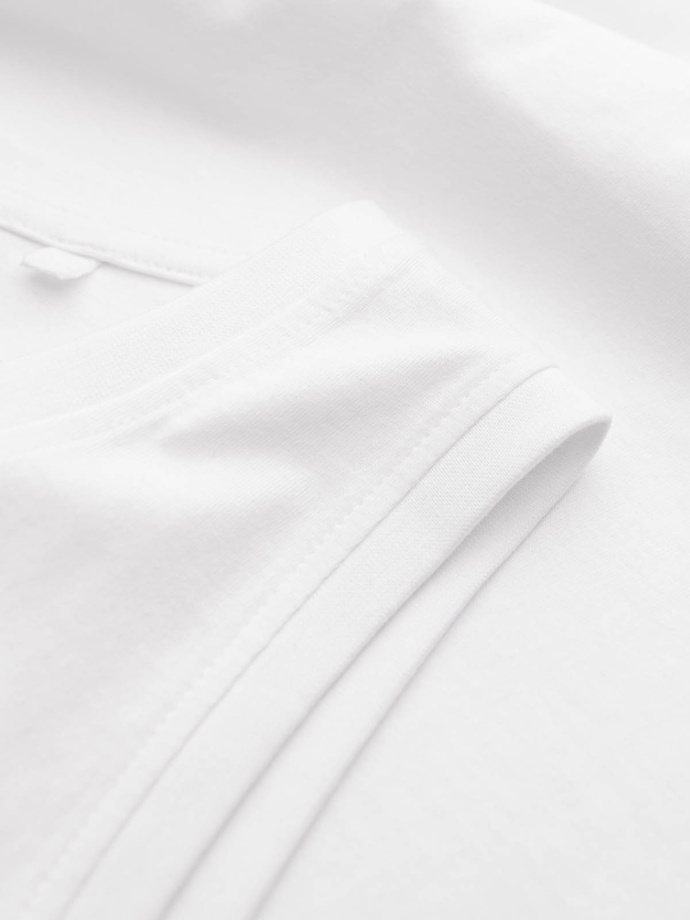 Vyriškas medvilninis marškinėlis BASIC - baltas V1 OM-TSBT-0192