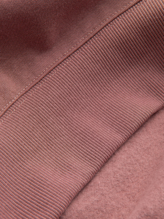 Vyriški medvilniniai nesusagstomi džemperiai BASIC - tamsiai rožinės spalvos V4 OM-SSBN-0159