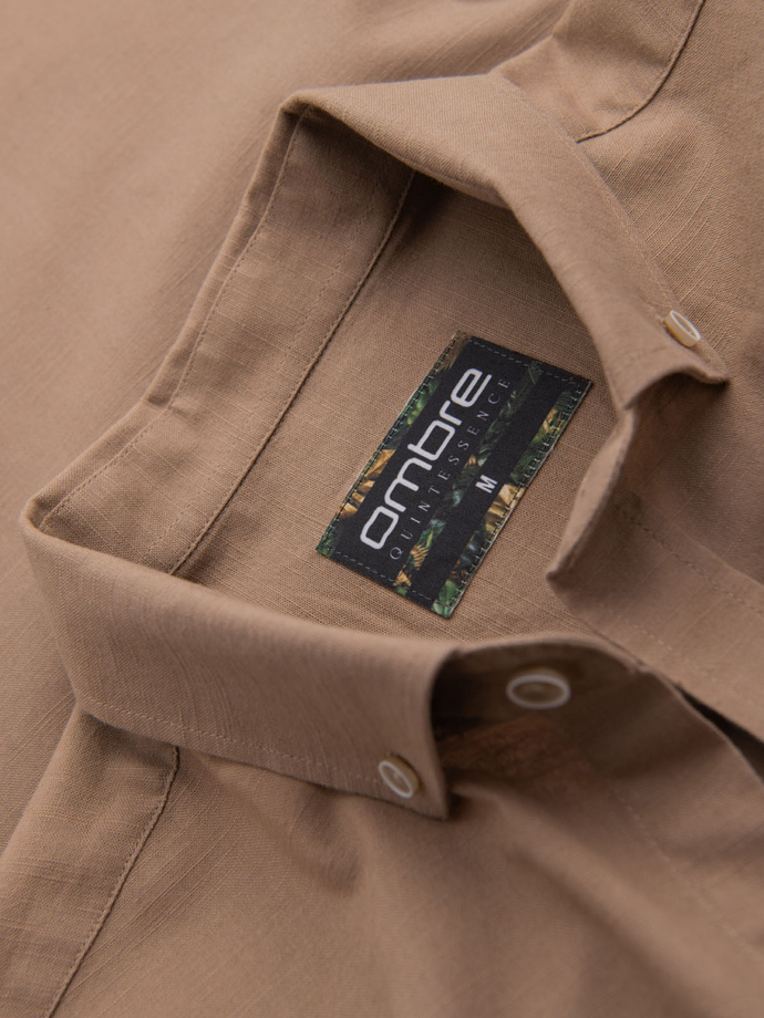 Blazer bărbătesc cu croială REGULAR cu in - crem V1 OM-BLZB-0128