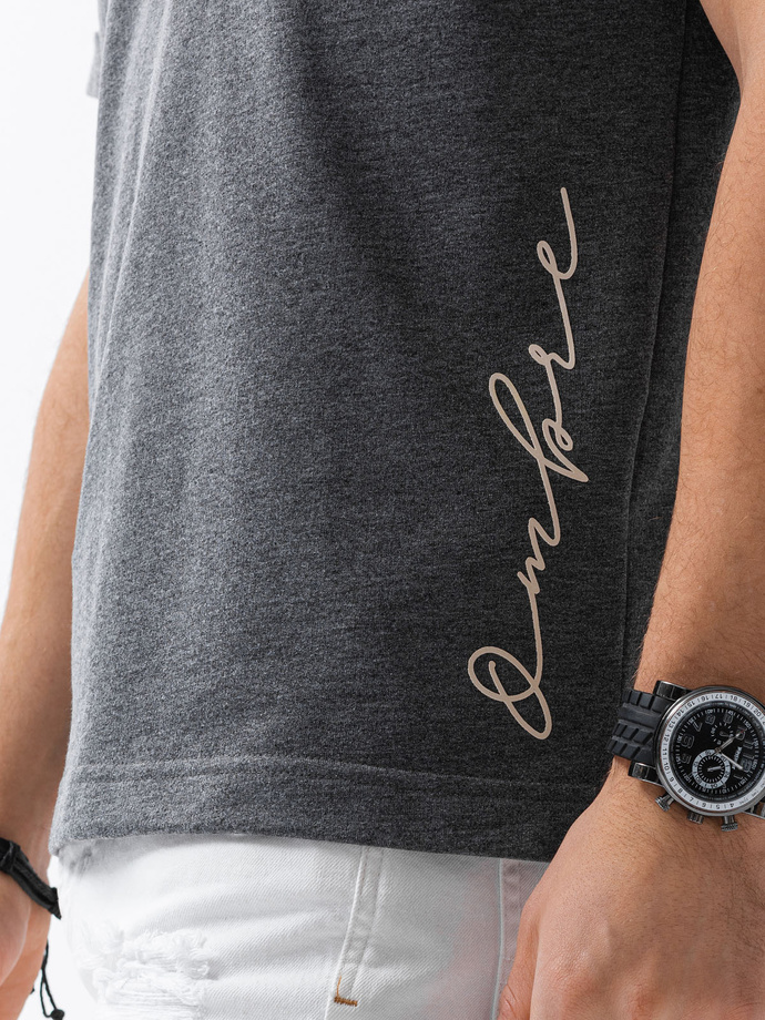 Men's printed t-shirt - black S1371