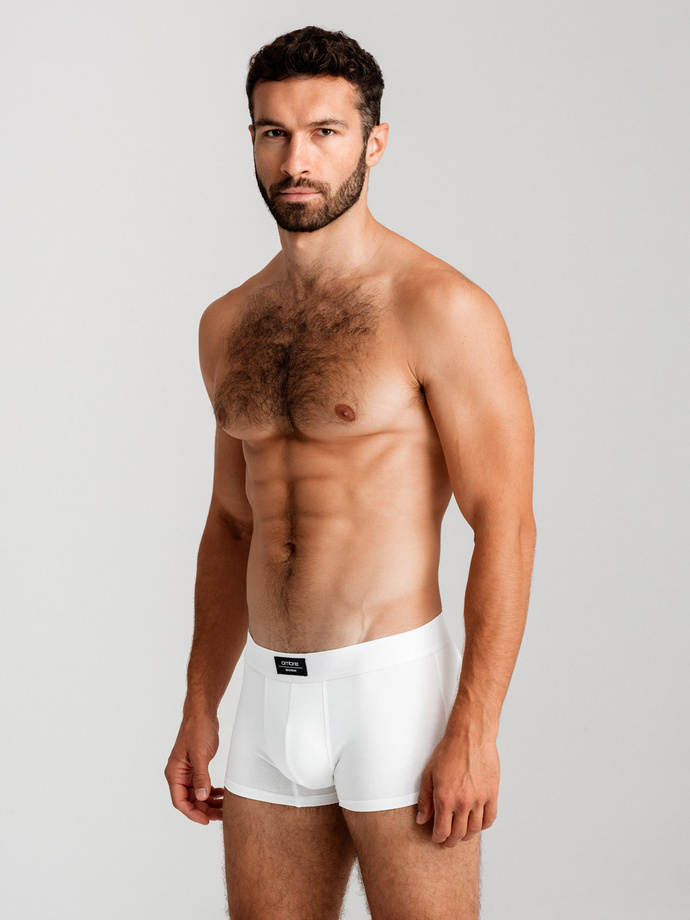 Pánské jednobarevné boxerky BASIC s elastanem - směs 3 balení OM-UNBB-0106