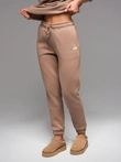 Classic unisex sweatpants with ribbed cuffs - brown V16 OU-PSBC-0100