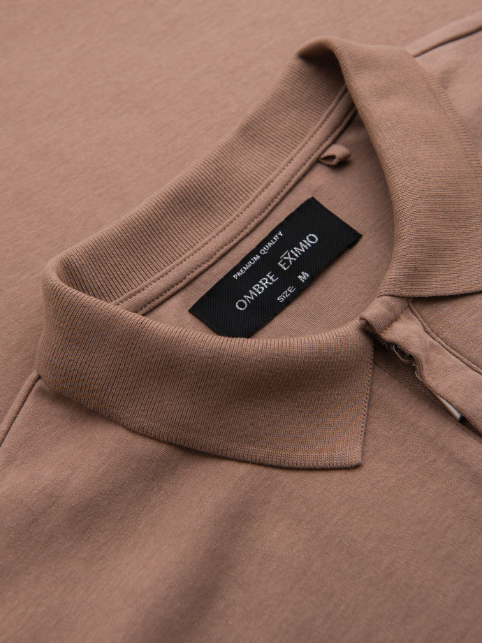 Tricou polo din tricot Pique - ecrue V7 S1746