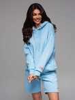 Unisex mikina s kapucí a kapsami - modrá V8 OU-SNBC-0105