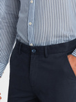 Pantaloni bărbătești chino solid REGULAR FIT - albastru marin V4 OM-PACP-0183
