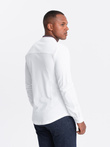Pánska bavlnená košeľa SLIM FIT s golierom - biela V1 OM-SHCS-0178