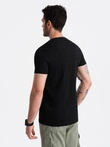 Men's motorcycle style printed t-shirt - black V1 OM-TSPT-0125