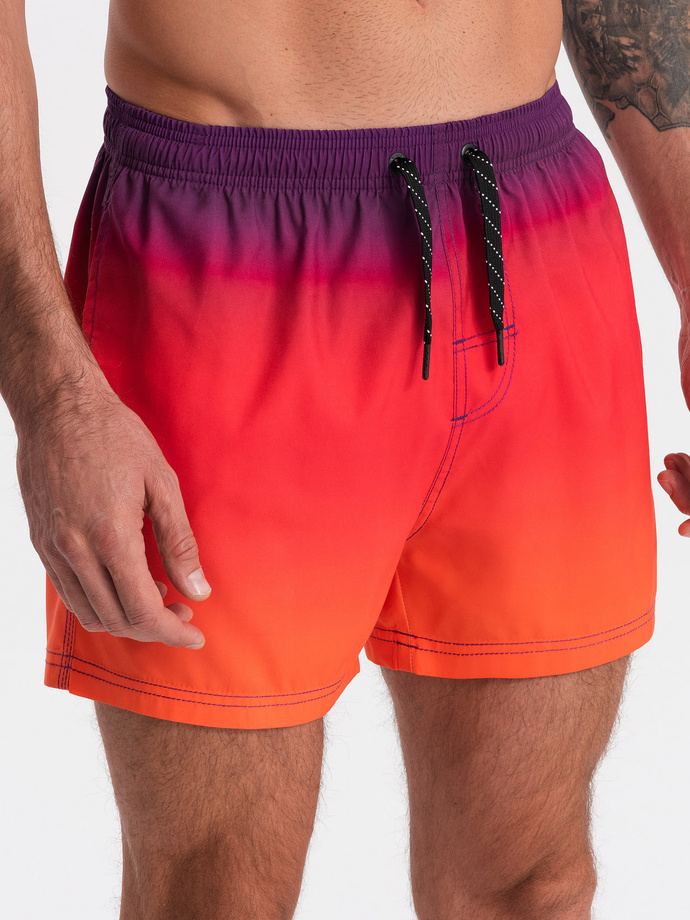 Pánské plavky s ombre efektem - oranžové V17 OM-SRBS-0125